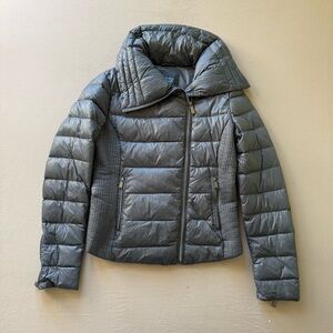 Blue by Saks Fifth Avenue Asymmetrical Zip Funnel Neck Puffer Jacket